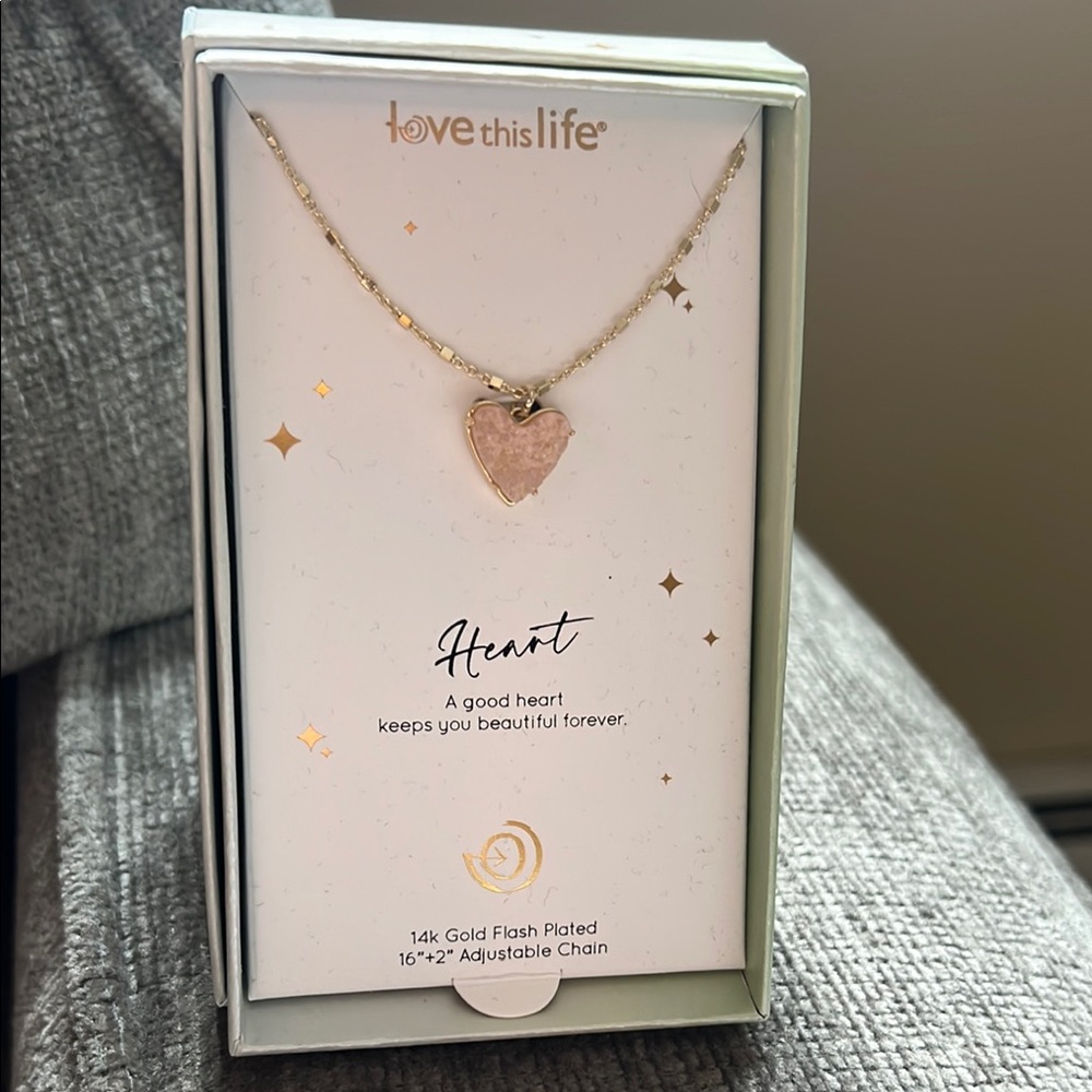 Gold Heart Pendant Necklace